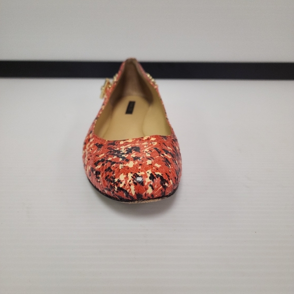 Rachel Zoe Multi Colored flats with gold chain detail on heel size 11M - Picture 9 of 12